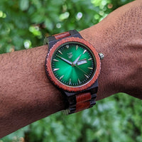 Groomsmen Set of 10 Wooden Watch Red | Justo - Dusty Saw