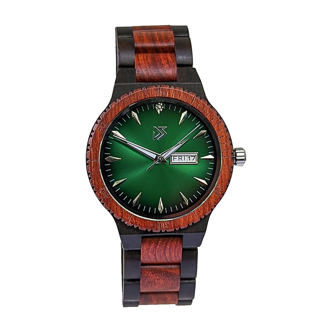 Groomsmen Set of 10 Wooden Watch Red | Justo - Dusty Saw