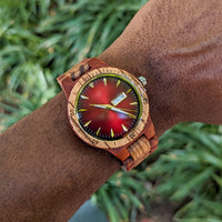 Groomsmen Set of 9 Wooden Watch Zebra | Justo - Dusty Saw