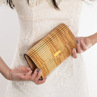 Wooden Clutch Handbag Olive Wood | Nova - Dusty Saw