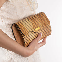 Wooden Clutch Handbag Olive Wood | Nova - Dusty Saw
