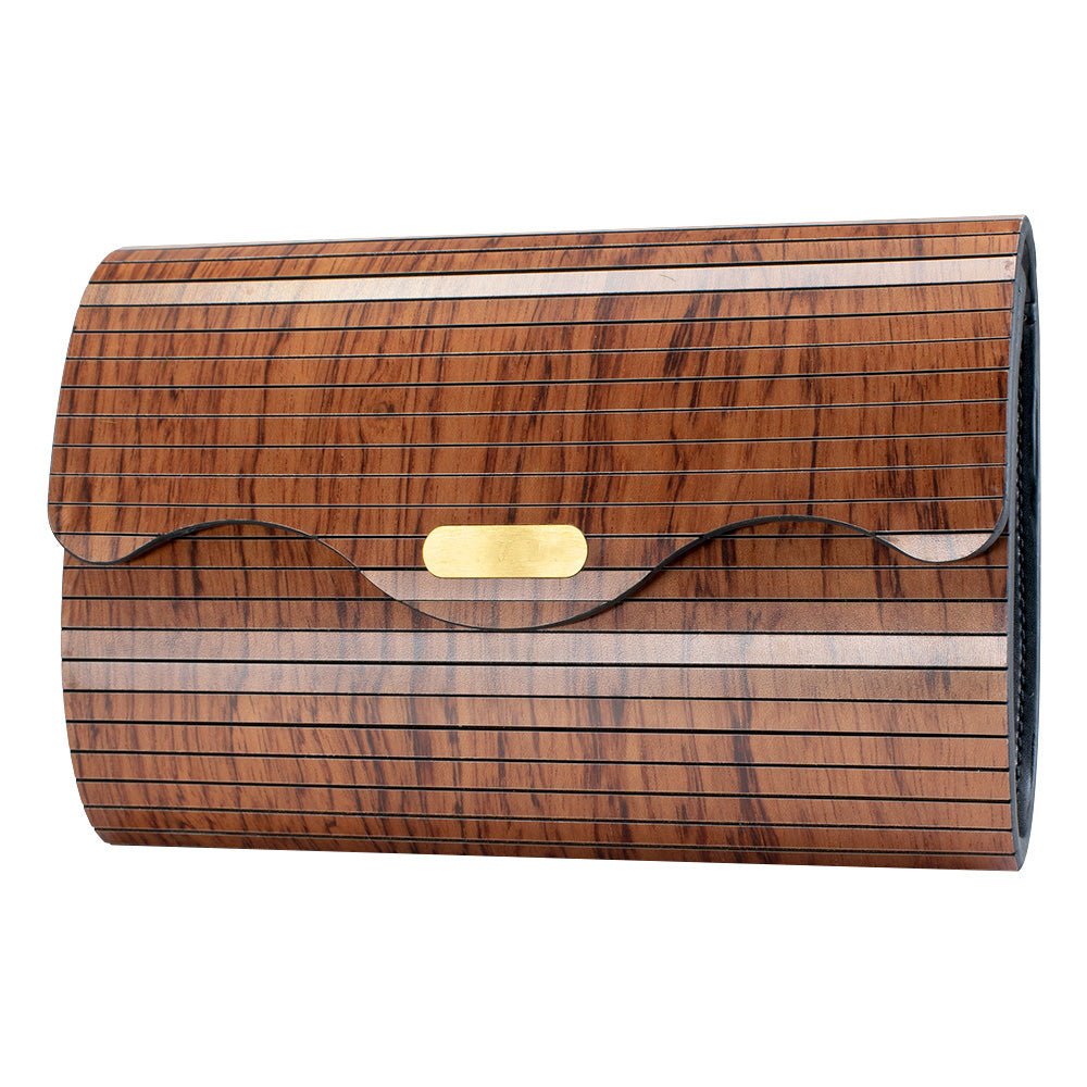 Wooden Clutch Handbag Rosewood | Celeste - Dusty Saw