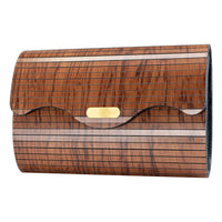 Wooden Clutch Handbag Rosewood | Celeste - Dusty Saw