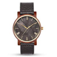 The Dusty Saw Wooden Watch Wooden Watch Red Sandalwood Leather  - Arce