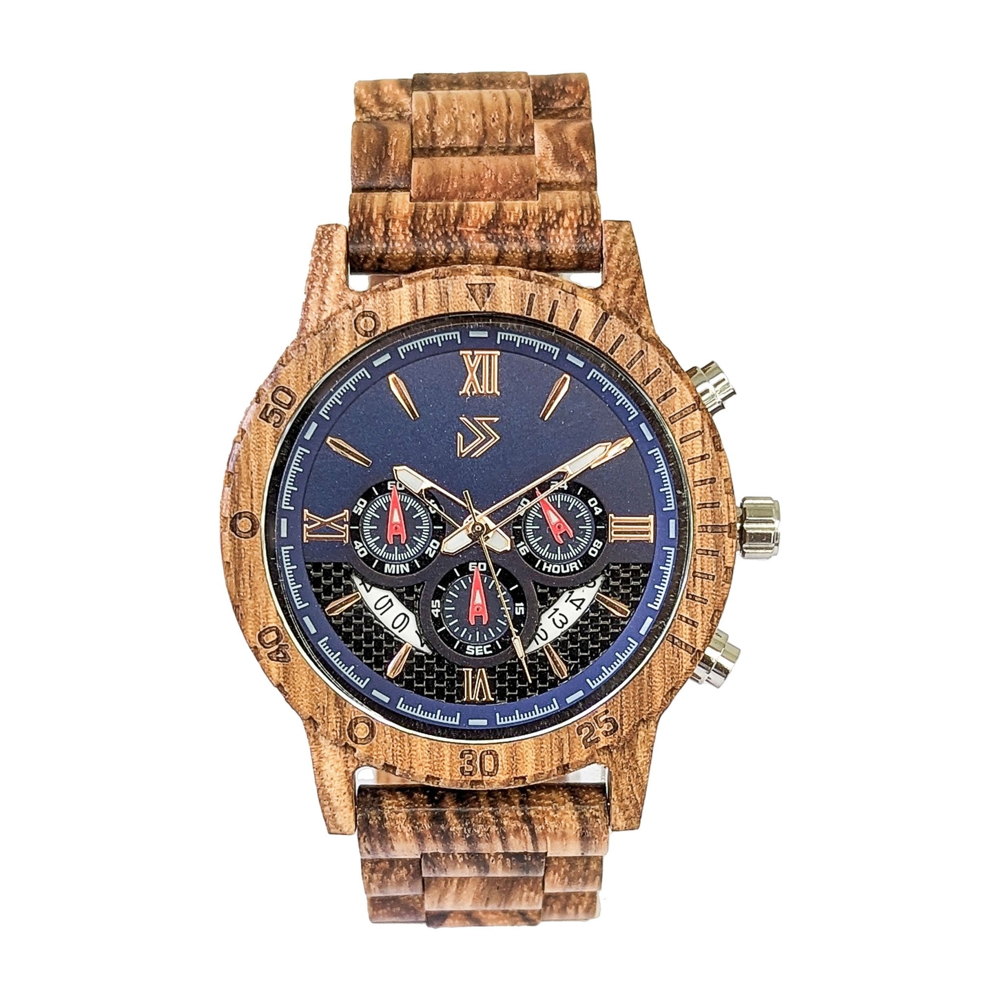 Engraved Zebra retailer Studded Men’s Watch,Wood Watch