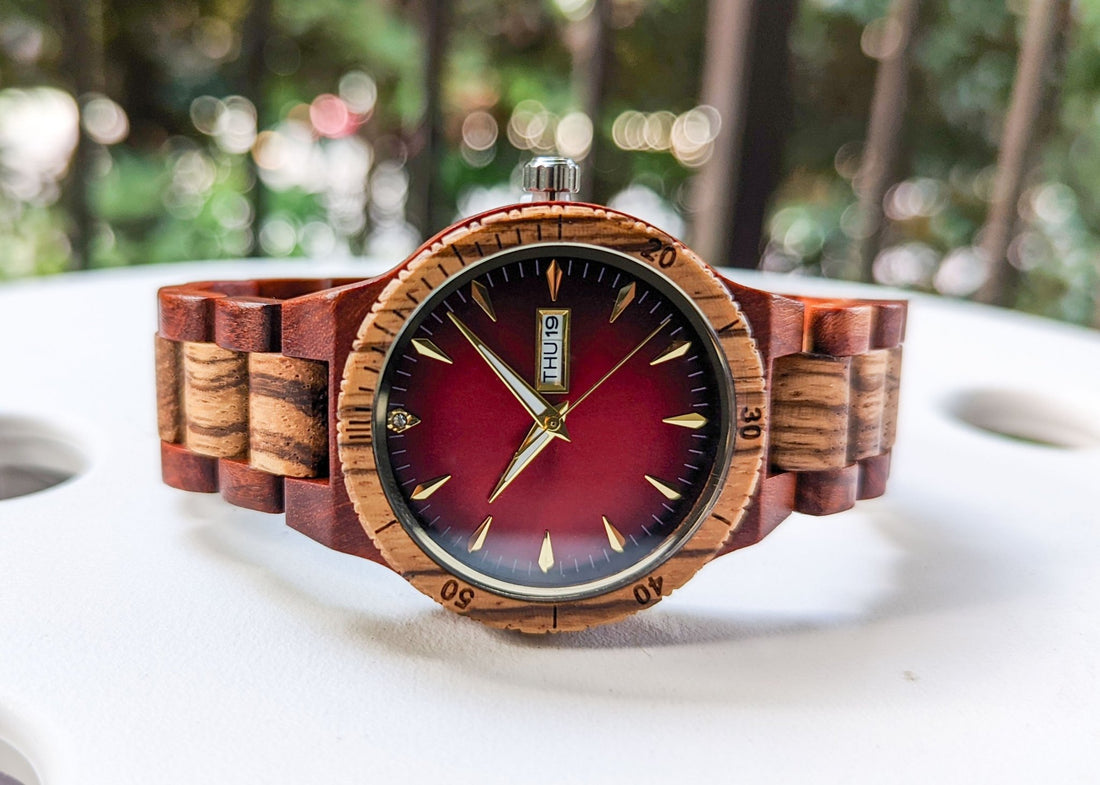 Groomsmen Set of 10 Wooden Watch Zebra | Justo - Dusty Saw