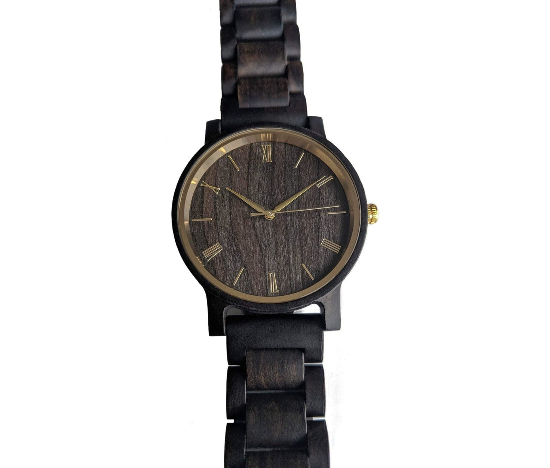 Groomsmen Set Of 10 Wooden Watches - Ebony Arce - Dusty Saw