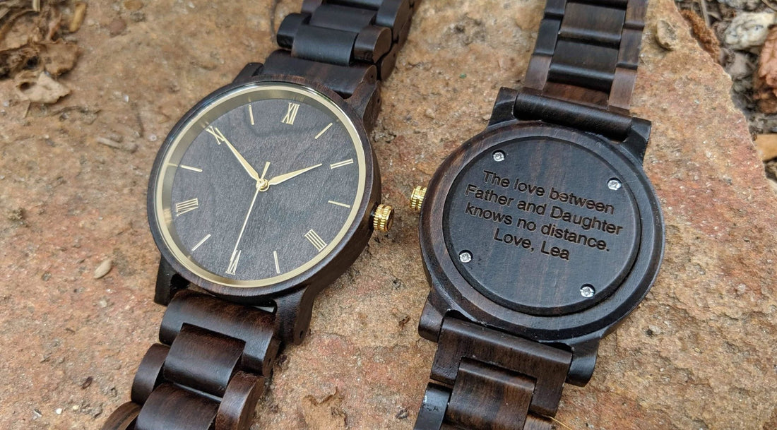 Groomsmen Set Of 10 Wooden Watches - Ebony Arce - Dusty Saw