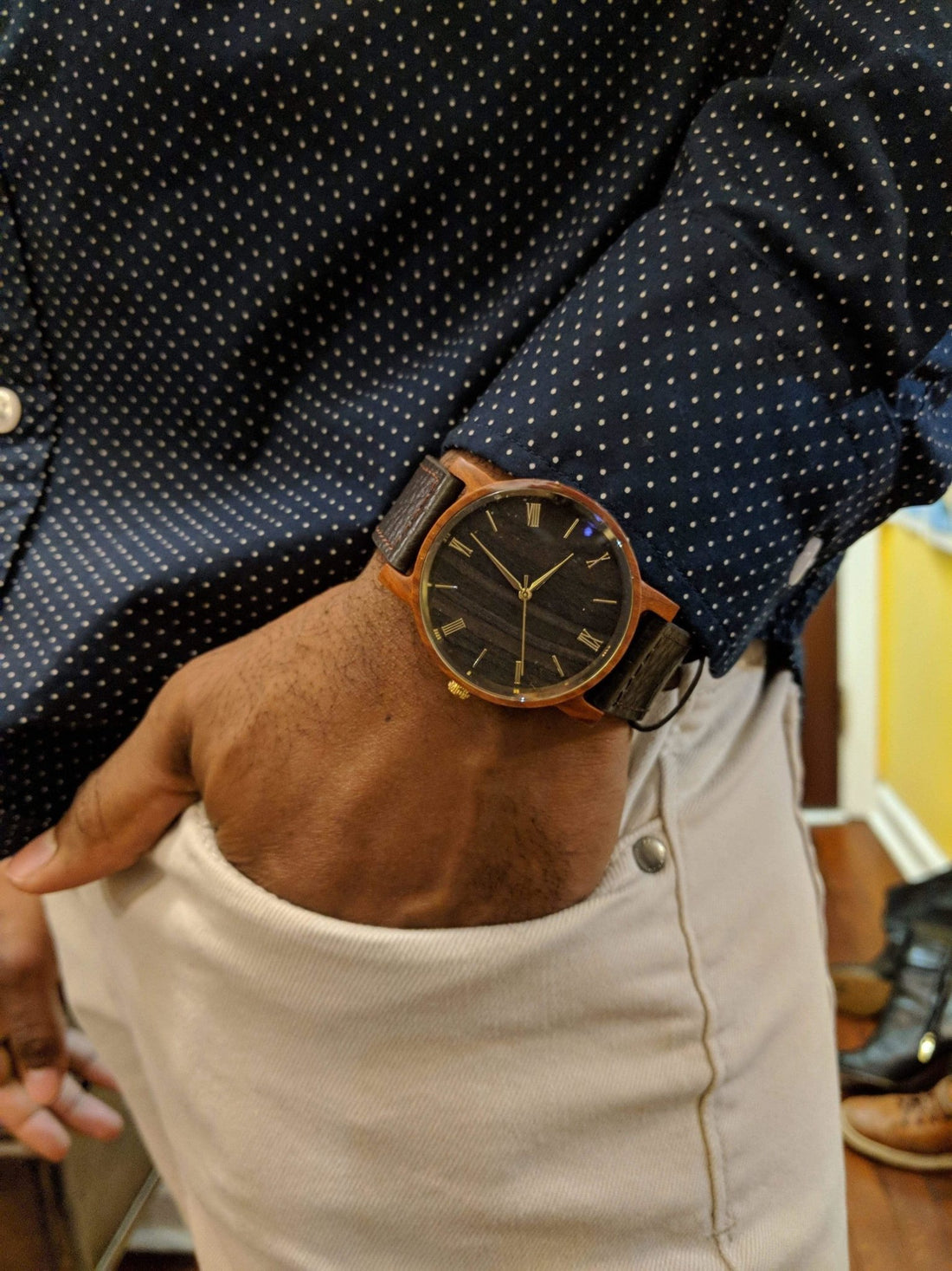 Groomsmen Set Of 10 Wooden Watches Red Arce - Dusty Saw