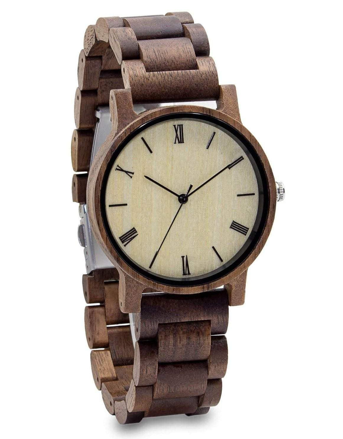 Groomsmen Set Of 10 Wooden Watches -Walnut Arce - Dusty Saw