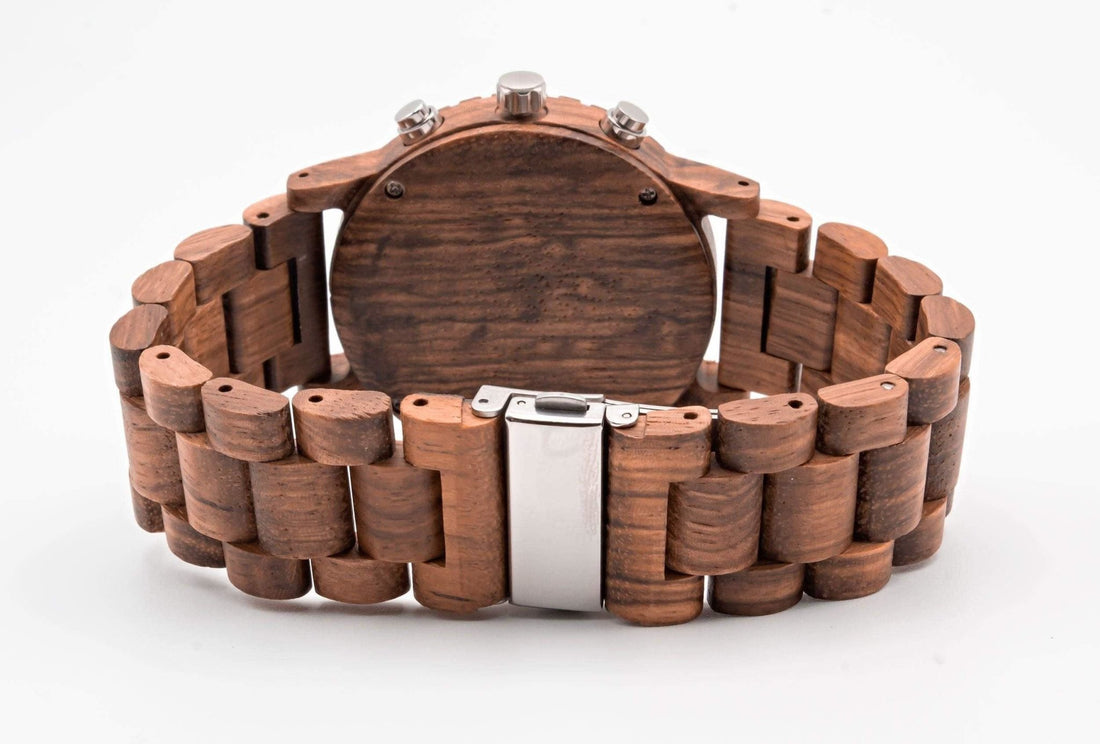 Groomsmen Set Of 10 Wooden Watches - Zebra Dulce - Dusty Saw