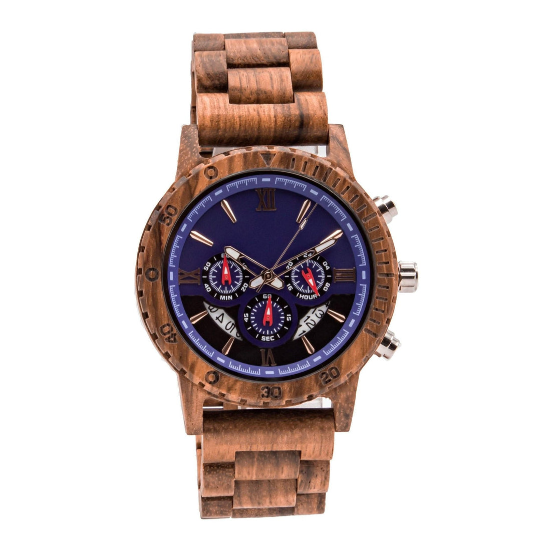 Groomsmen Set Of 4 Wooden Watches - Zebra Dulce - Dusty Saw