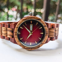 Groomsmen Set of 5 Wooden Watch Zebra | Justo - Dusty Saw