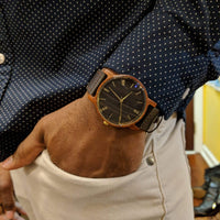 Groomsmen Set Of 5 Wooden Watches Red Arce - Dusty Saw