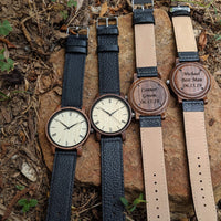Groomsmen Set Of 5 Wooden Watches Walnut Arce - Dusty Saw