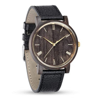 Groomsmen Set Of 7 Wooden Watches Black Arce - Dusty Saw