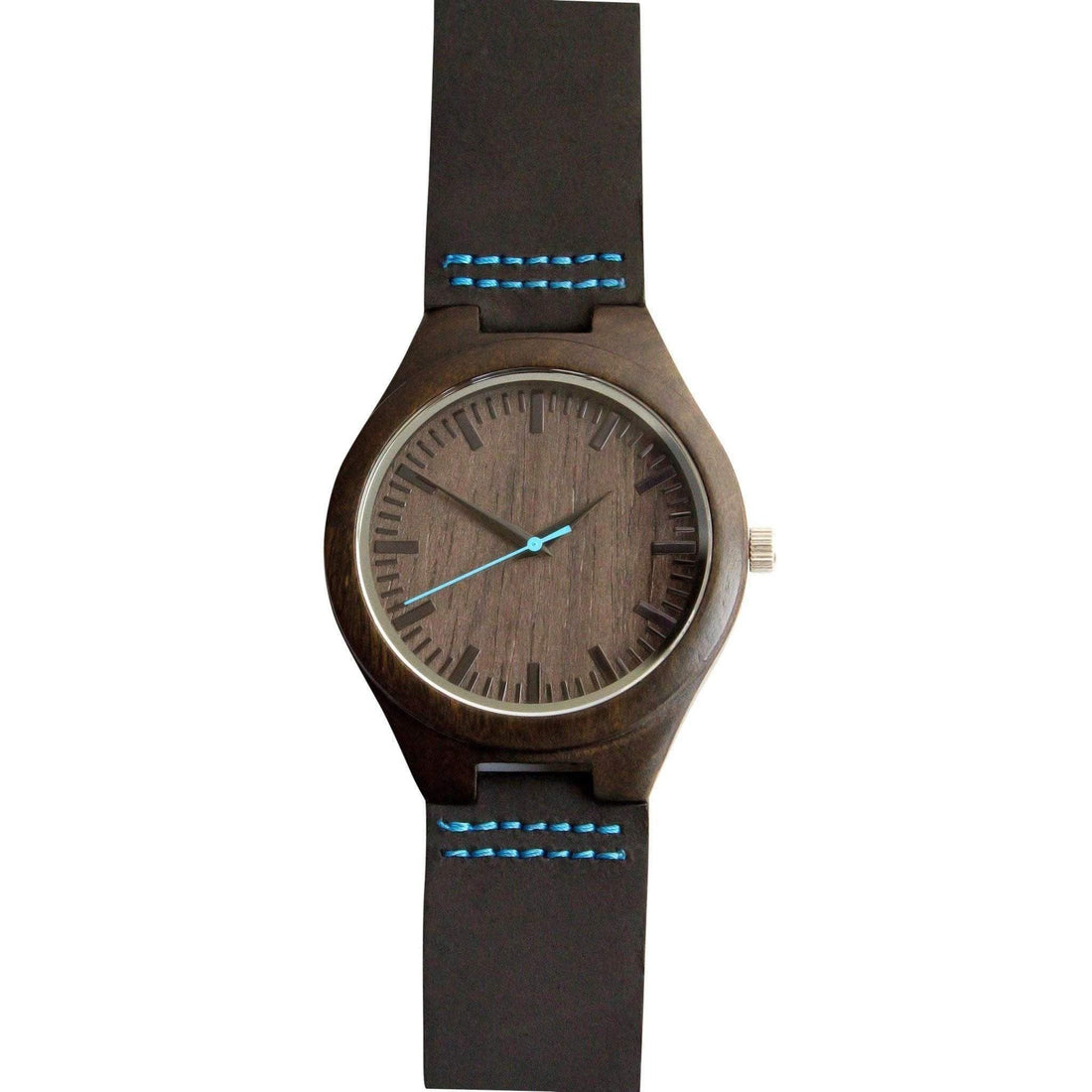 Groomsmen Set Of 7 Wooden Watches - Blue Energico - Dusty Saw