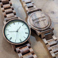 Groomsmen Set Of 9 Wooden Watches -Walnut Arce - Dusty Saw
