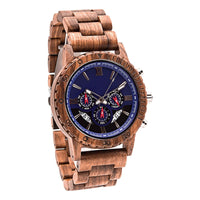 Groomsmen Set Of 9 Wooden Watches - Zebra Dulce - Dusty Saw