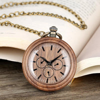 Wooden Pocket Watch | Perfecto - Dusty Saw