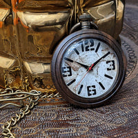 Wooden Pocket Watch | Tinto - Dusty Saw