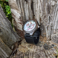 Wooden Watch Color Photo Leather | Radiante - Dusty Saw