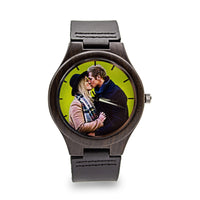 Wooden Watch Color Photo Leather | Radiante - Dusty Saw