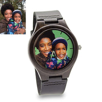 Wooden Watch Color Photo Leather | Radiante - Dusty Saw