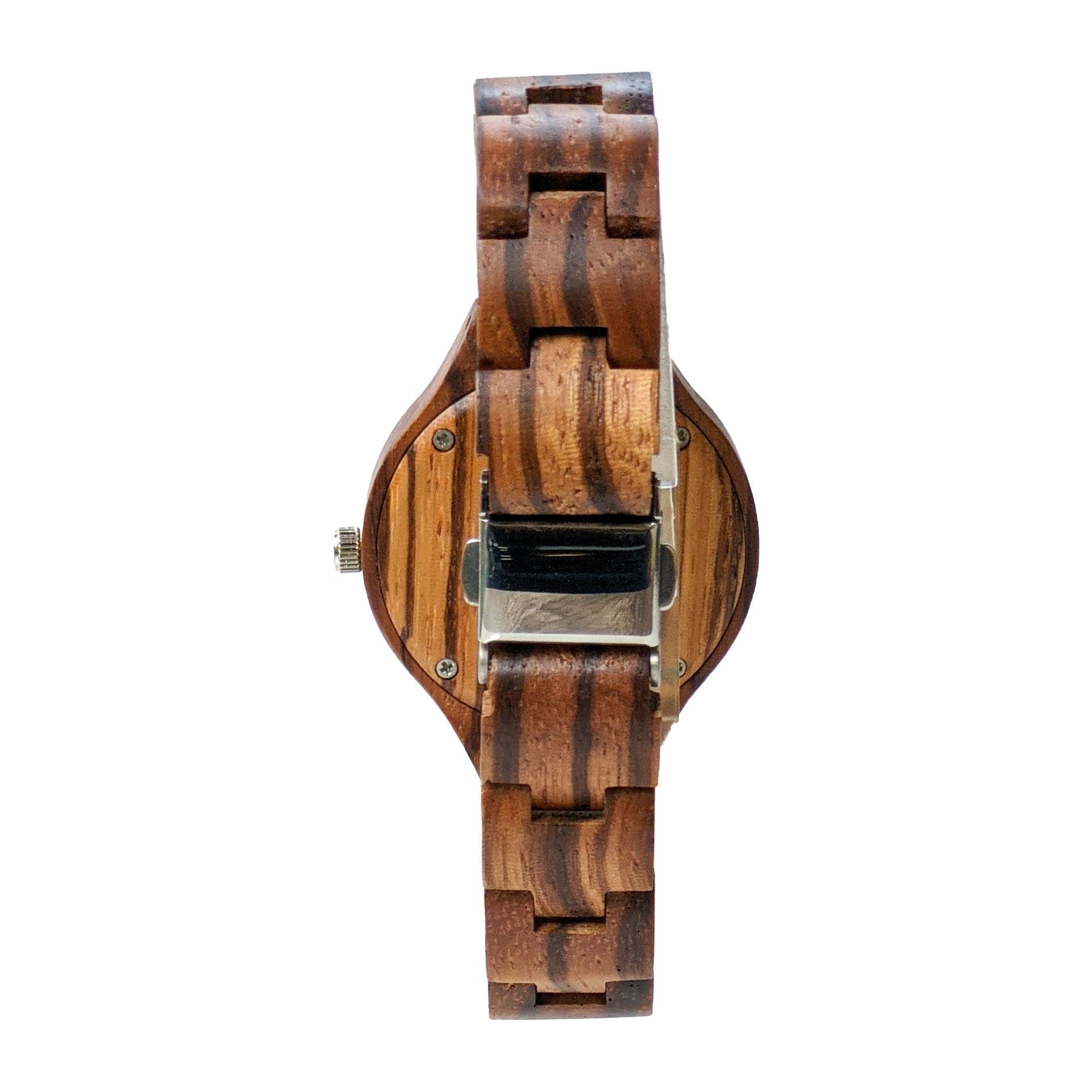Women's Wooden Watch Zebrawood Personalized Gift 37mm Glamor