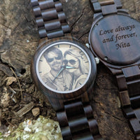 Wooden Watch Photo Black | Radiante - Dusty Saw