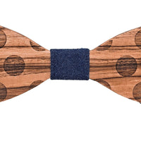 Zebra Dot Wooden Bow Tie - Dusty Saw