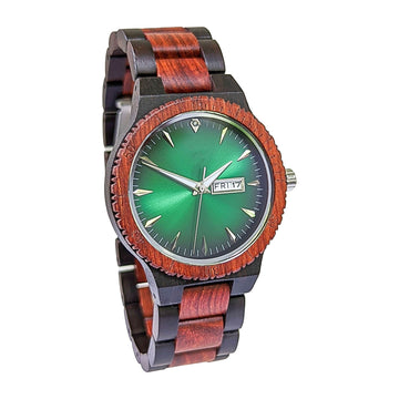 Groomsmen Set of 8 Wooden Watch Red | Justo - Dusty Saw