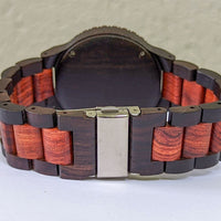 Groomsmen Set of 9 Wooden Watch Red | Justo - Dusty Saw