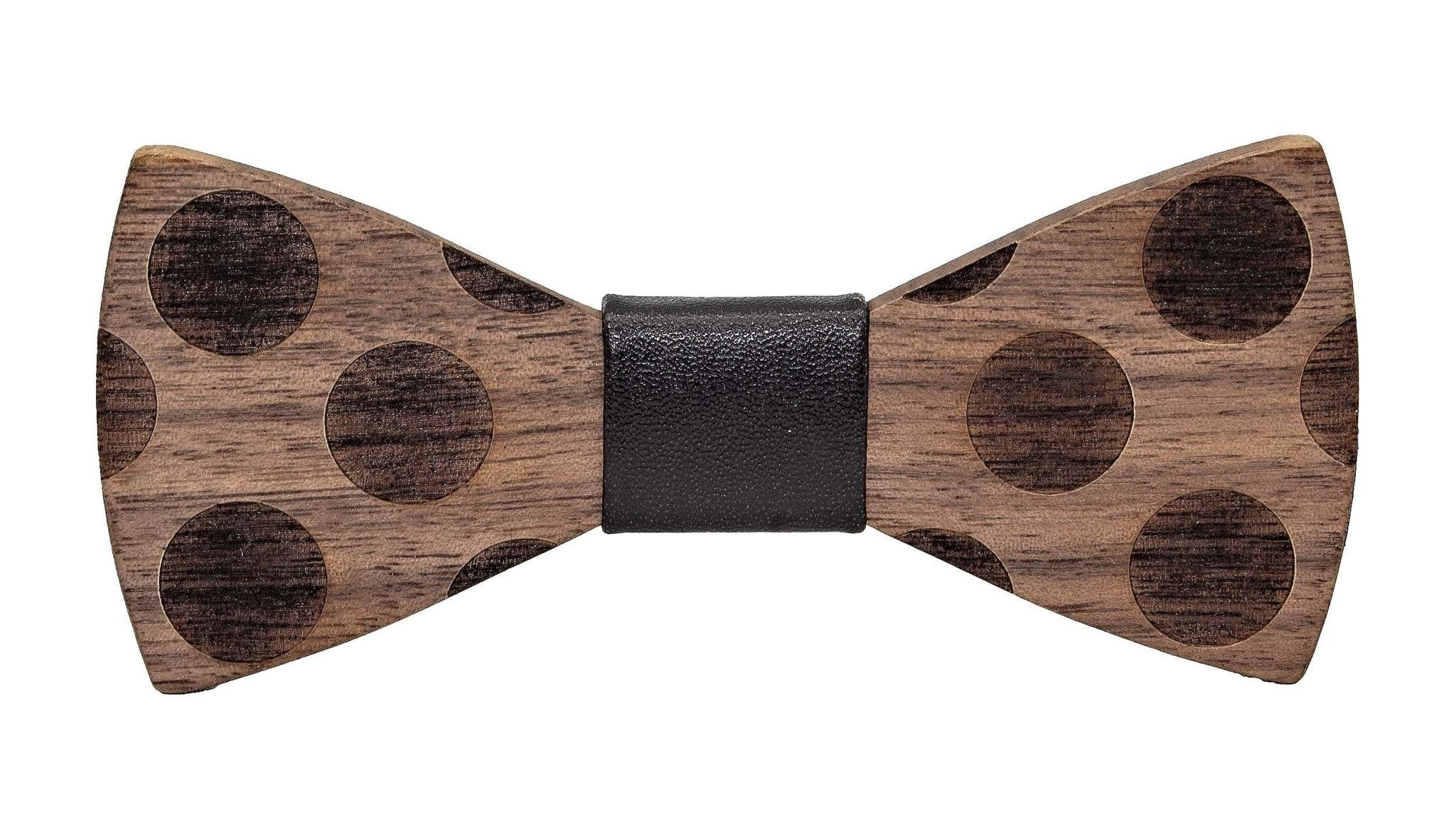 Black Dot Wooden Bow Tie – Dusty Saw