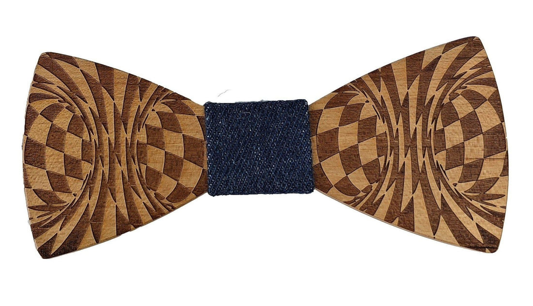 Excite Wooden Bow Tie - Dusty Saw
