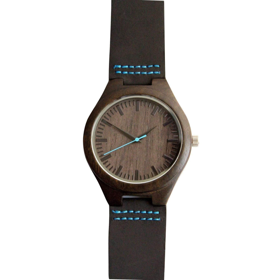 Groomsmen Set Of 10 Wooden Watches - Blue Energico - Dusty Saw