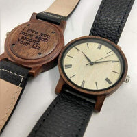 Groomsmen Set Of 10 Wooden Watches Walnut Arce - Dusty Saw