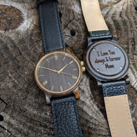 Groomsmen Set Of 4 Wooden Watches Black Arce - Dusty Saw