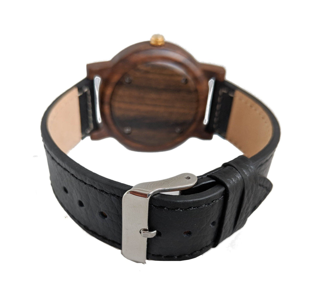 Groomsmen Set Of 4 Wooden Watches Black Arce - Dusty Saw