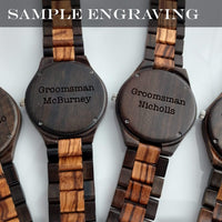 Groomsmen Set Of 4 Wooden Watches - Creativo - Dusty Saw