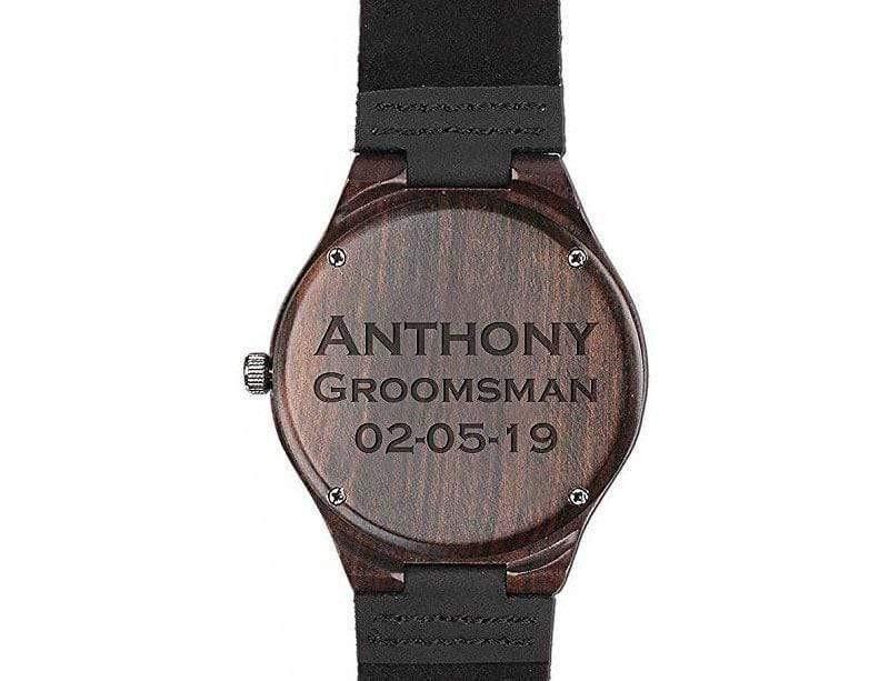 Groomsmen Set Of 4 Wooden Watches - Energico - Dusty Saw