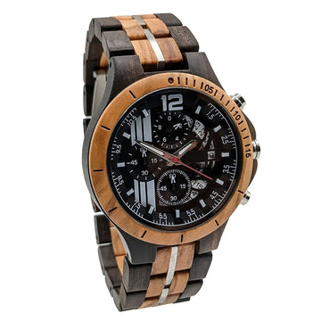 Groomsmen Set of 5 Wooden Watch Black Olive | Tinto - Dusty Saw