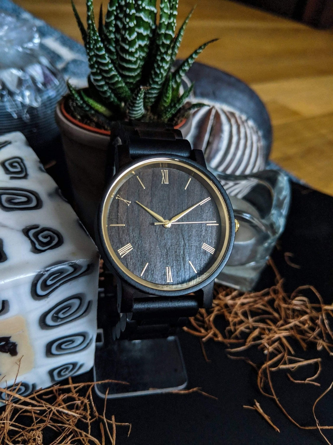 Groomsmen Set Of 5 Wooden Watches - Ebony Arce - Dusty Saw