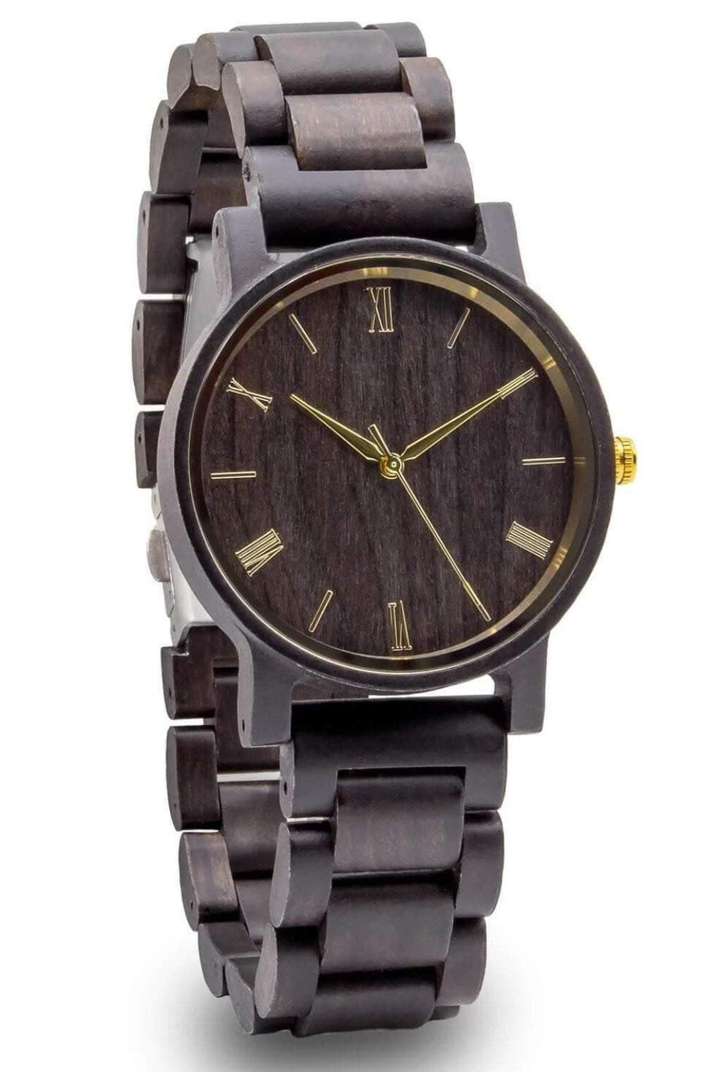 Groomsmen Set Of 5 Wooden Watches - Ebony Arce - Dusty Saw