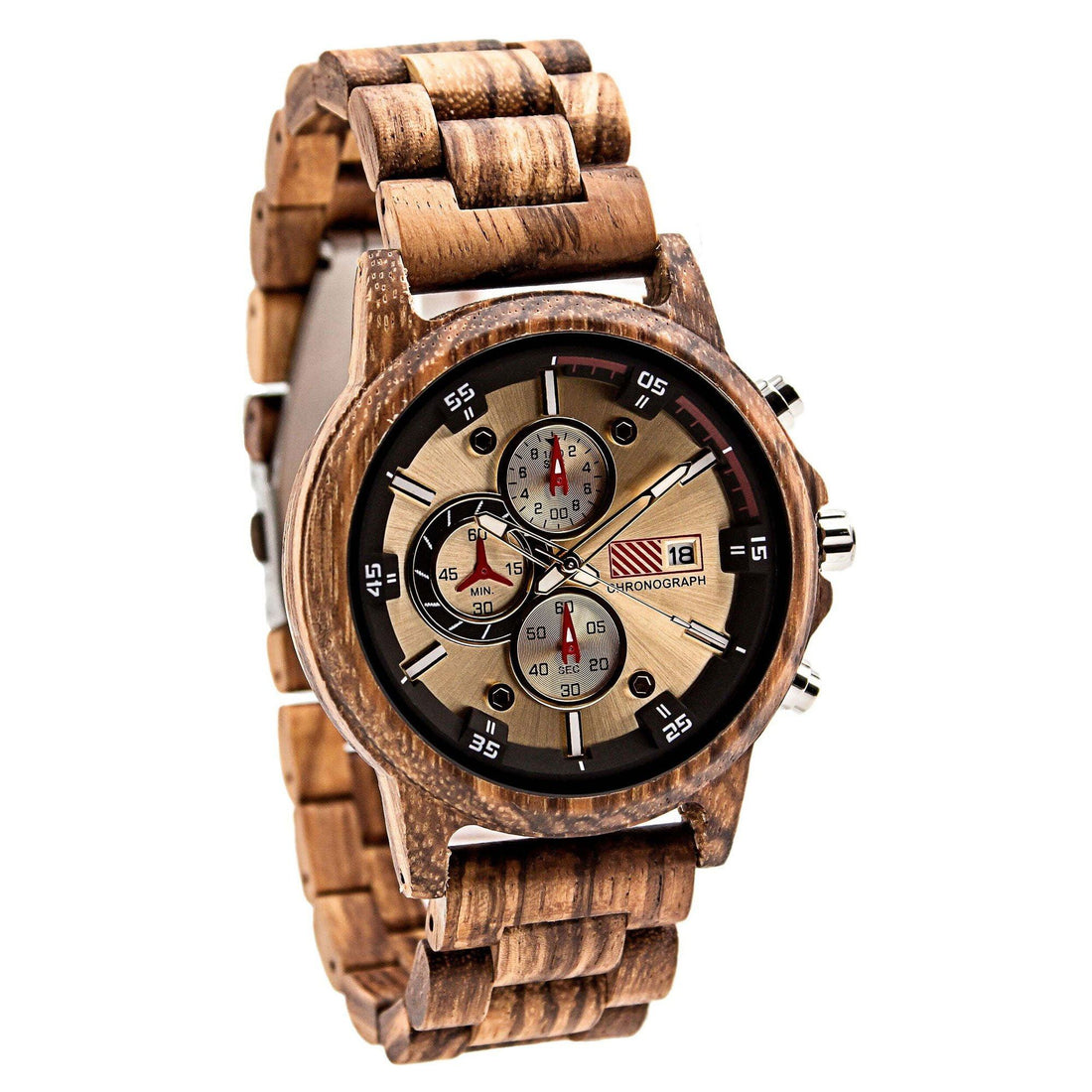 Groomsmen Set of 6 Wooden Watch Zebra | Multa - Dusty Saw