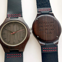 Groomsmen Set Of 6 Wooden Watches - Red Energico - Dusty Saw