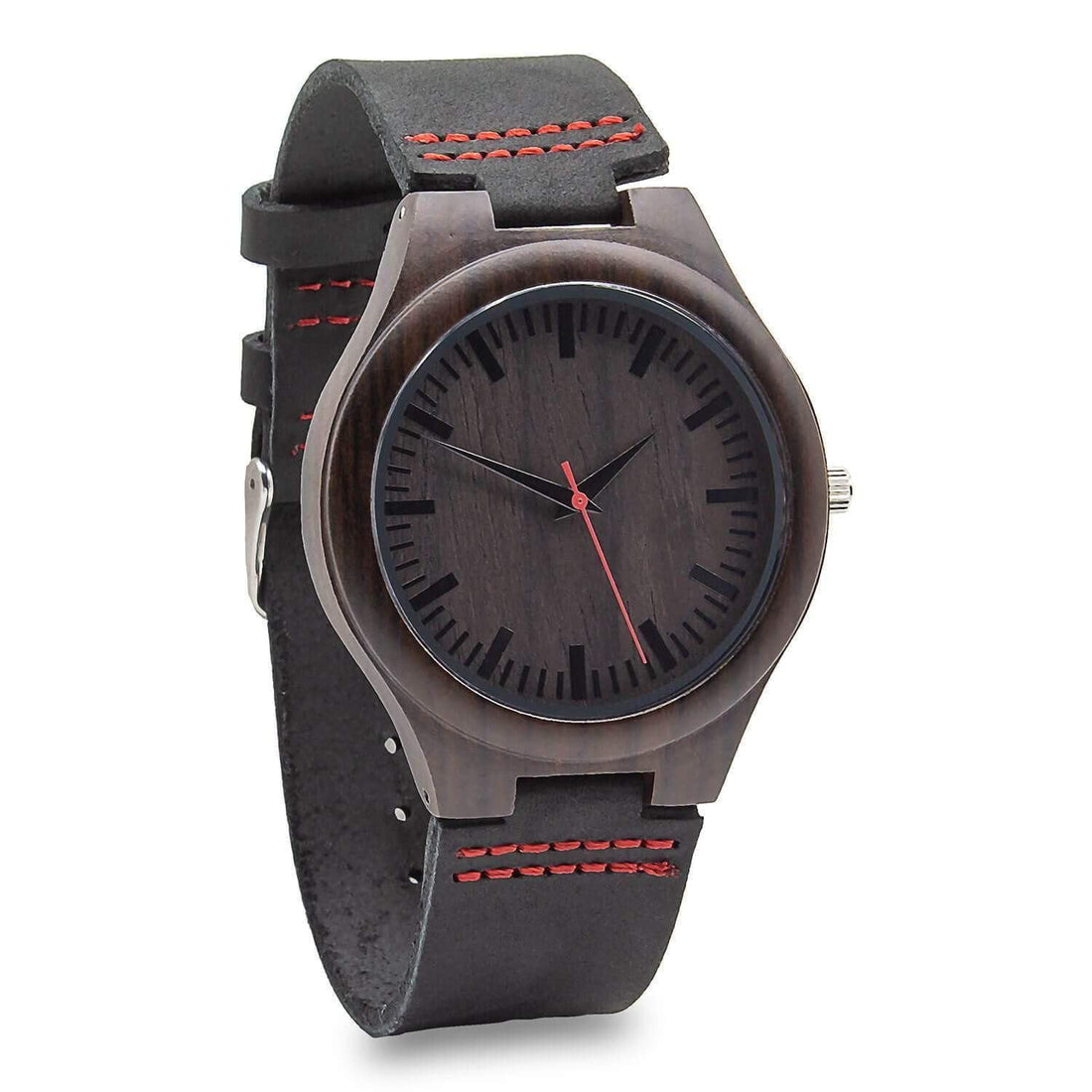 Groomsmen Set Of 6 Wooden Watches - Red Energico - Dusty Saw