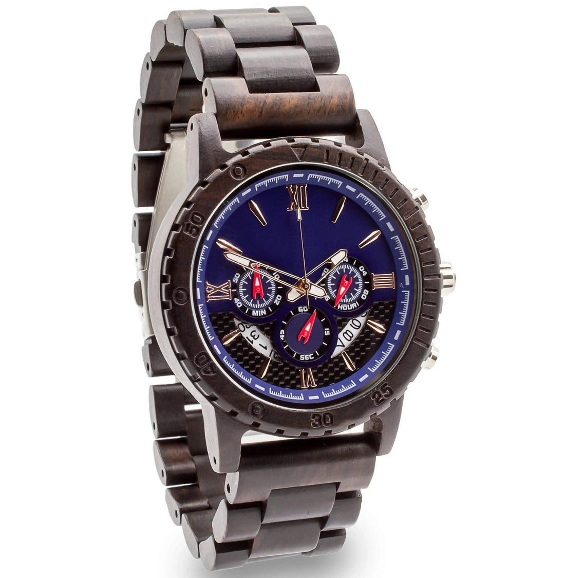 Groomsmen Set of 7 Wooden Watch Black | Dulce - Dusty Saw
