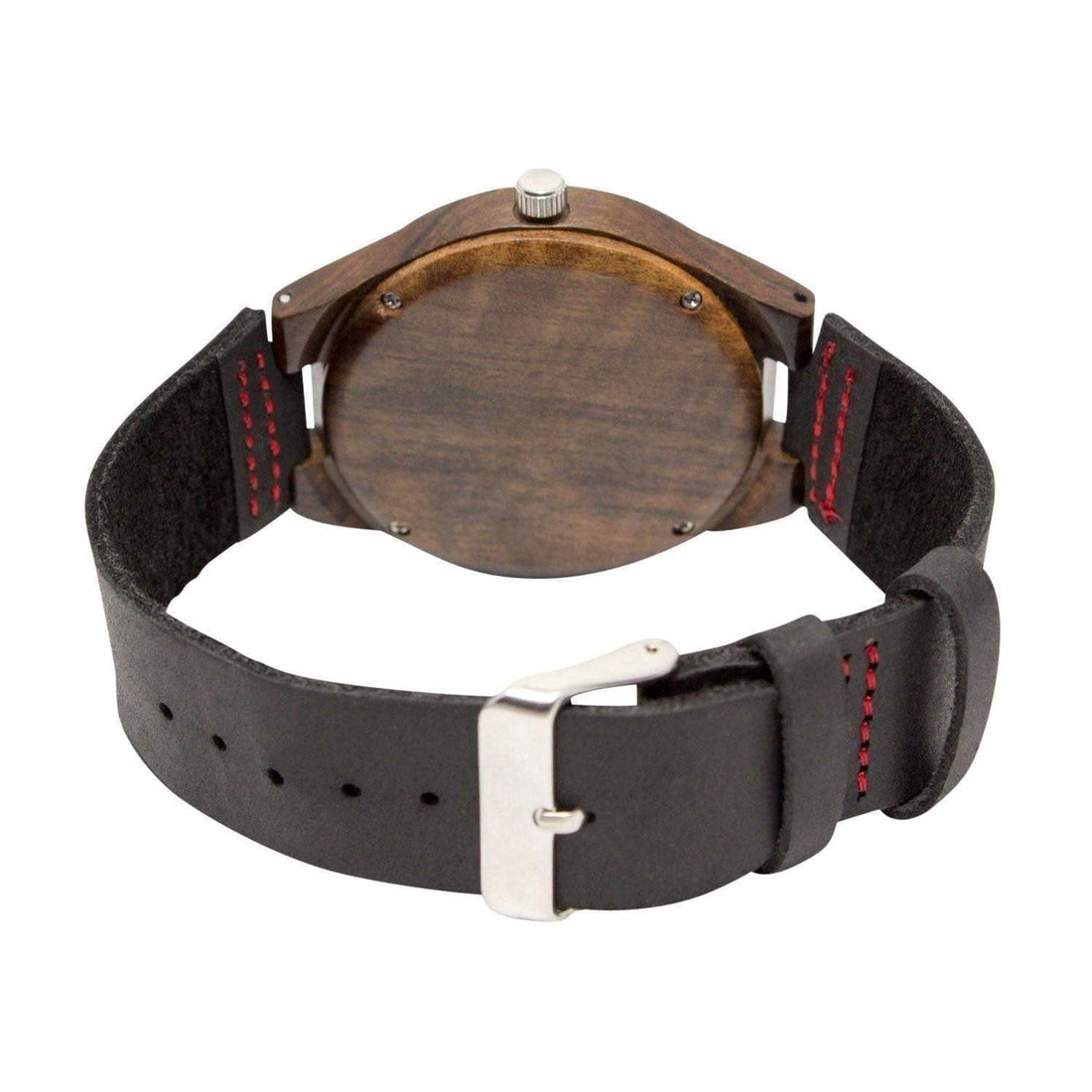 Groomsmen Set Of 7 Wooden Watches - Red Energico - Dusty Saw