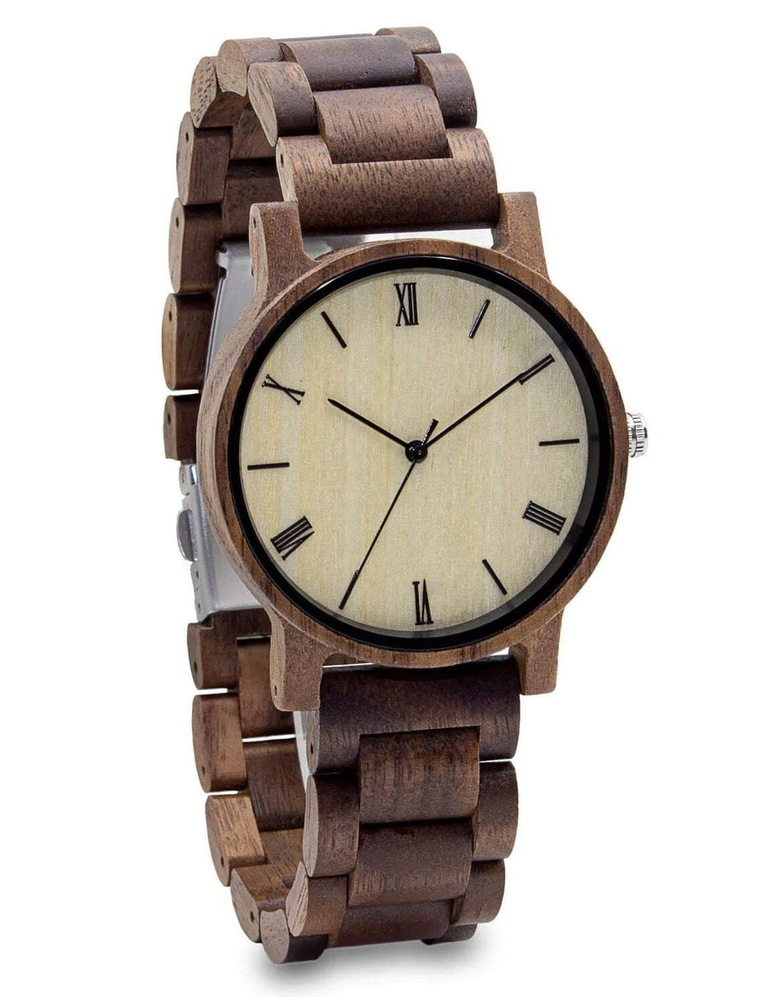 Groomsmen Set Of 7 Wooden Watches - Walnut Arce - Dusty Saw